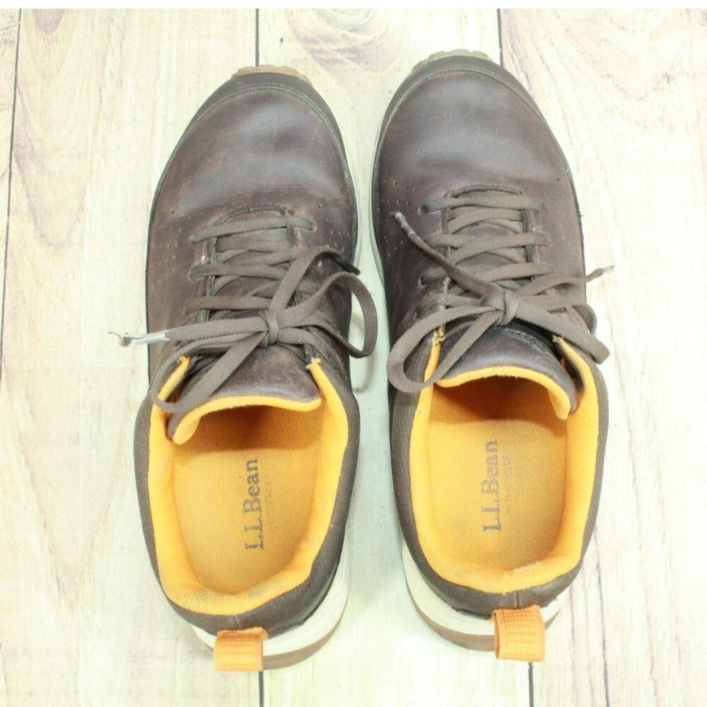 LL Bean Trailfinder Brown Leather Waterproof Rugged Hiking Shoes Size 7 M - Picture 7 of 9